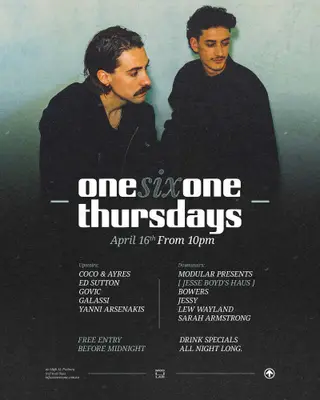 Coco & Ayres + Modular - onesixone Thursday's at OneSixOne Coco & Ayres + Modular - onesixone Thursday's at OneSixOne
