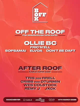 Off Box Events Presents: OFF THE ROOF & AFTER ROOF at Kable Club Off Box Events Presents: OFF THE ROOF & AFTER ROOF at Kable Club