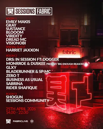FABRICLIVE x Shogun Audio: Emily Makis, Gray, Harriet Jaxxon, DRS, Bladerunner, Sustance + more - EDM event at fabric in London