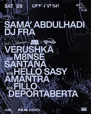 OFF Nitsa: Sama' Abdulhadi / LATINEO x Me siento extraña x MUSA at Nitsa Club