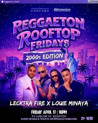 Reggaeton Rooftop Fridays - Friday, Apr 17th, 2026 at Concord NYC