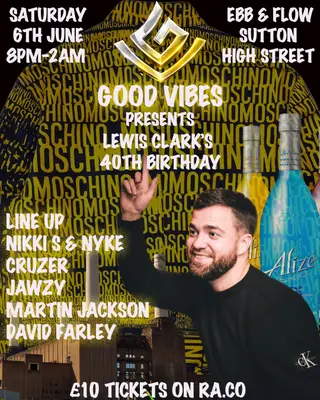 LEWIS CLARK'S BIRTHDAY BASH - NIKKI S & NYKE at TBA - EBB & FLOW SUTTON