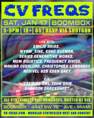 CV FREQS Synthetizer Meet and Concert at The Boombox