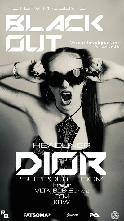 BLACK OUT X DIØR - EDM event at World Headquarters in Newcastle