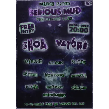 Serious Mud x Norgates at The Camden Club Serious Mud x Norgates at The Camden Club
