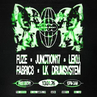 Club Eight: FUZE, FABRIC8, JUNCTION17, LEKU + LK DRUMSYSTEM at The Crown Club Eight: FUZE, FABRIC8, JUNCTION17, LEKU + LK DRUMSYSTEM at The Crown