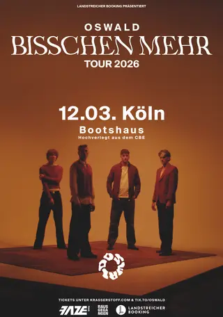 oSwald - BISSCHEN MEHR TOUR 2026 at Bootshaus