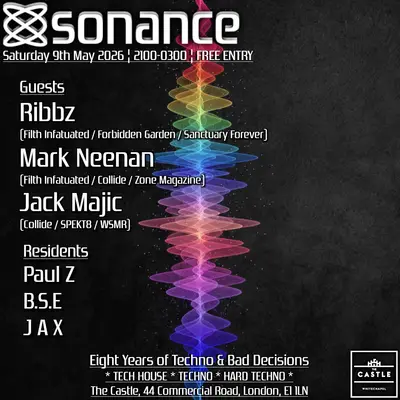 Sonance 020: The Eighth Birthday Bash - EDM event at The Castle in London