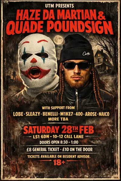 HAZE DA MARTIAN & QUADE POUNDSIGN - EDM event at DS 10-12 Call Lane in Paris