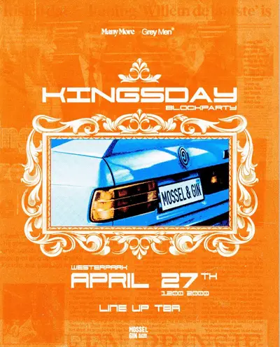 Many More x Grey Men - Kingsday Blockparty Many More x Grey Men - Kingsday Blockparty - EDM event at Mossel & Gin in Amsterdam