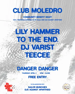 Club Moledro - Community Benefit Night at Danger Danger Club Moledro - Community Benefit Night at Danger Danger