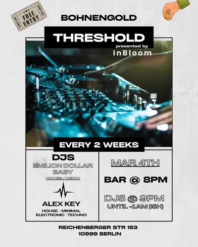 Threshold - EDM event at Bohnengold in Berlin