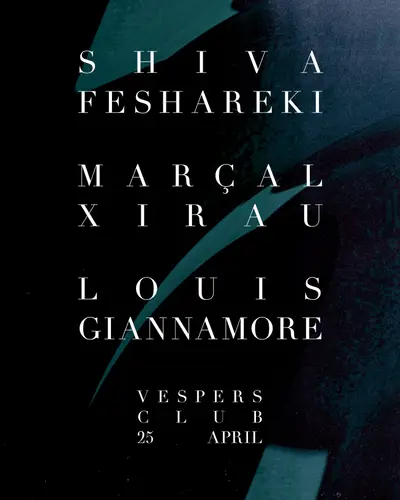 Shiva Feshareki, Marçal Xirau, Louis Giannamore Shiva Feshareki, Marçal Xirau, Louis Giannamore - EDM event at Vespers Club in London