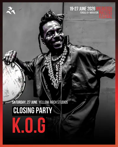 Migration Matters Festival closing party with K.O.G Soundsystem - EDM event at Yellow Arch Studios in Sheffield