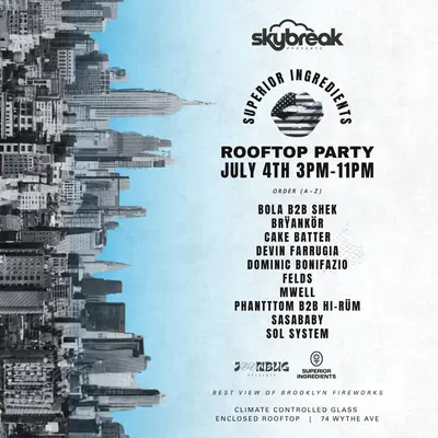 Fireworks & Frequencies: July 4th - EDM event at Superior Ingredients in New York