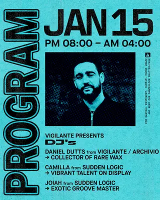 Vigilante presents: Daniel Dutts at Outer Heaven