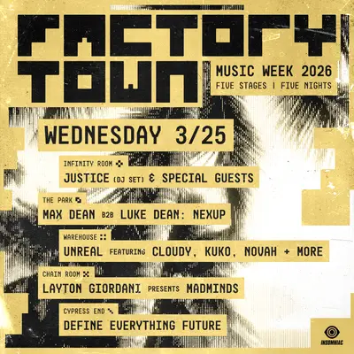 Factory Town Music Week 2026 (Wednesday Pass) - EDM event at Factory Town in Detroit