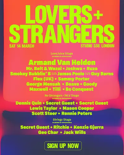 Armand Van Helden - Sat 14 March London - EDM event at Studio 338 in London