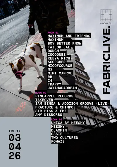 FABRICLIVE: MAXIMUM & FRIENDS: BOY BETTER KNOW, PINEAPPLE RECORDS, UNICA & MORE - EDM event at fabric in London