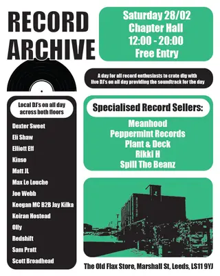 Peppermint Records presents: Record Archive (Record Fair) at TBA - Chapter Hall (Top Floor) Peppermint Records presents: Record Archive (Record Fair) at TBA - Chapter Hall (Top Floor)