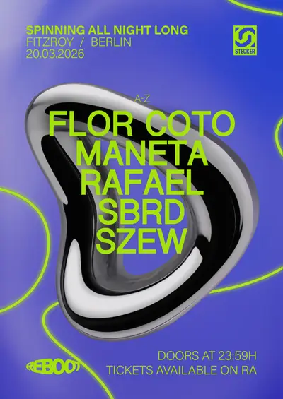 Reboot Record Label x STECKER - EDM event at Fitzroy in Berlin