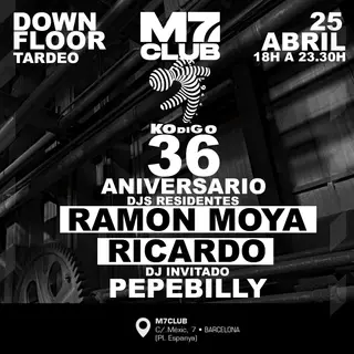 KODIGO 36 ANIVERSARIO [Ramon Moya, Ricardo & Pepebilly] at M7 Club