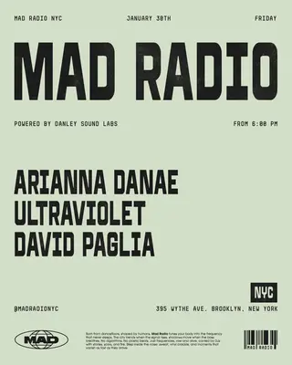 Arianna Danae, Ultraviolet, David Paglia at MAD Radio NYC