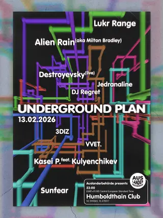 Ausländerbehörde presents: UNDERGROUND PLAN at Humboldthain Club