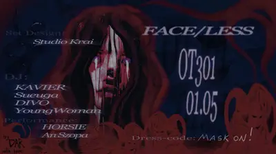 FACE/LESS by DAR - EDM event at OT301 in Amsterdam