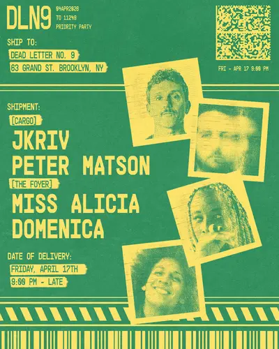 JKriv, Peter Matson, Miss Alicia, Domenica - Dead Letter No.9 - EDM event at Cargo @ Dead Letter No. 9 in New York