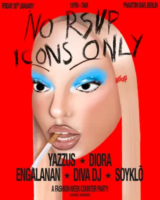NO RSVP, ICONS ONLY by PLAYBABE x Neowarras at Phantom Bar Berlin