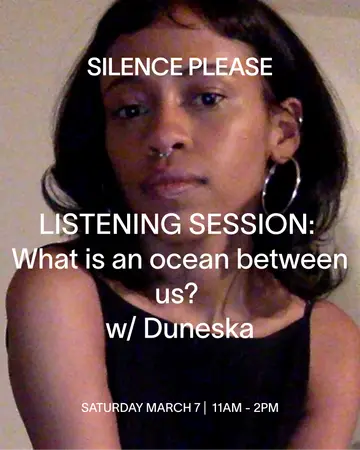 LISTENING SESSION: What is an ocean between us? with Duneska at Silence Please LISTENING SESSION: What is an ocean between us? with Duneska at Silence Please