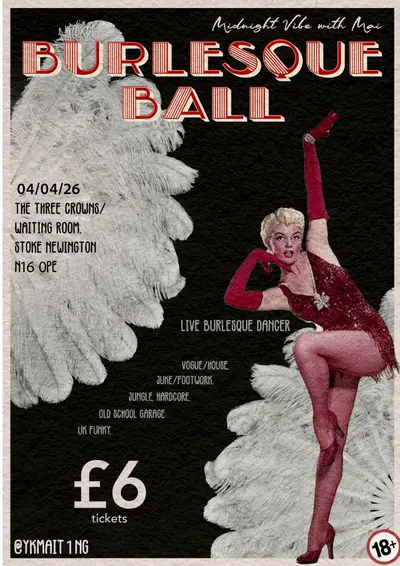 Midnight vibe with Mai - Burlesque Ball - EDM event at The Waiting Room in London