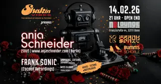 Shakin´Vibes pres. Anja Schneider (SOUS), Frank Sonic (Cocoon rec.), Miss Ellavic at N8Lounge