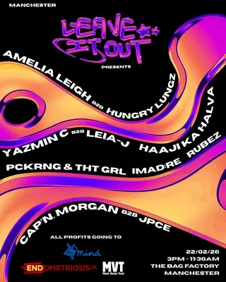 LEAVE IT OUT MCR: Amelia Leigh, Hungry Lungz, CAP'N. MORGAN, imad:re, PCKRNG & THT GRL & MORE at The Bag Factory