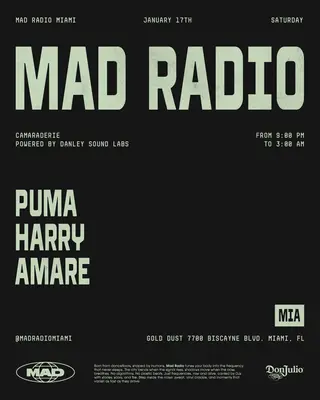 CAMARADERIE: PUMA, HARRY, AMARE at Mad Radio Miami