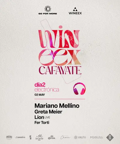 Mariano Mellino & MORE ARTISTS [DIA 2 - ELECTRONICA] - by WINEEX, CAFAYATE - EDM event at TBA - Finca El Recreo, Cafayate, Salta in All
