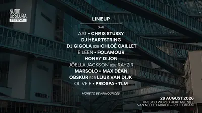 Audio Obscura Festival - EDM event at Van Nelle Fabriek in Rotterdam