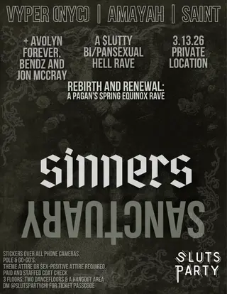 Sinners Sanctuary: Rebirth and Renewal (A Pagan Spring Equinox Rave) at TBA - Wicker Park