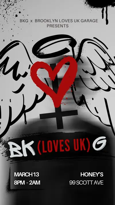 BK(Loves UK)G [UKG / DNB / Speed Garage / Dubstep / etc.] - EDM event at Honey's in New York