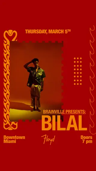 Brainville presents: Bilal at Floyd Brainville presents: Bilal at Floyd