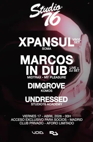 Studio76 present Xpansul Vinyl + Marcos in Dub Live + Dj Set at TBA - Powered by: Void Acoustics Studio76 present Xpansul Vinyl + Marcos in Dub Live + Dj Set at TBA - Powered by: Void Acoustics