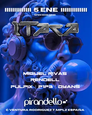 ITACA WHIT Miguel Rivas, RENDELL, Dyans, PULPIX ND P1P3 at Sala Pirandelo
