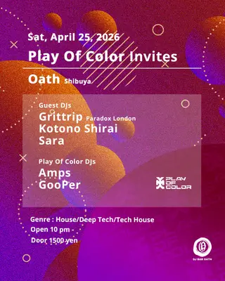 Play Of Color Invites - Grittrip, Kotono Shirai, Sara - at Oath Play Of Color Invites - Grittrip, Kotono Shirai, Sara - at Oath