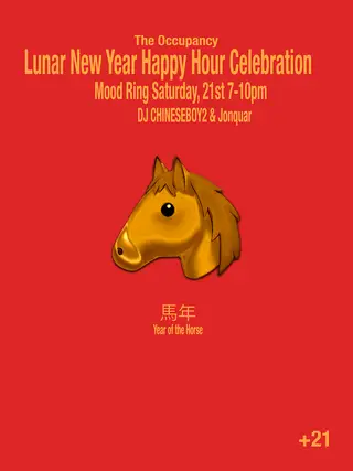 The Occupancy presents Lunar New Year Happy Hour Celebration at Mood Ring