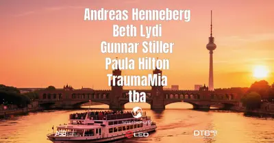 Bootsparty Weltenphase Andreas Henneberg/Beth Lydi / Gunnar Stiller / Paula Hilton / TraumaMia - EDM event at Boat - MS Lex / Boat Terminal: Mercedes-Benz Arena in Berlin