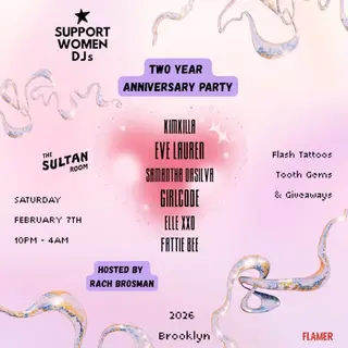 Support Women DJs Two Year Anniversary Party – New York – Feb 7, 2026 - EDM news article Support Women DJs Two Year Anniversary Party – New York – Feb 7, 2026 - EDM news article