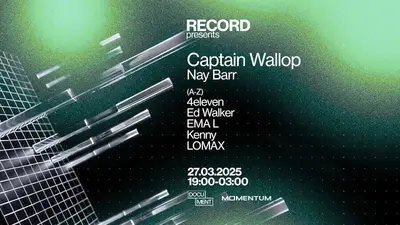RECORD presents: Captain Wallop, Nay Barr - EDM event at Document in Brussels