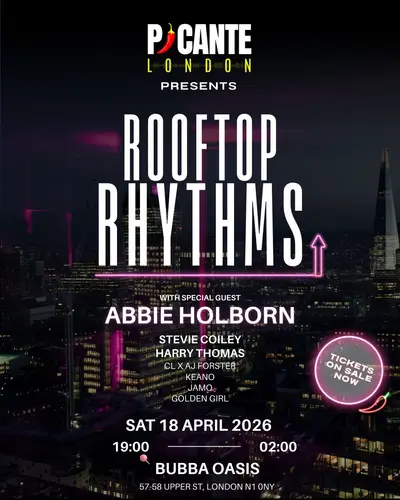 Rooftop Rhythms - EDM event at Bubba Oasis, Islington in London
