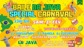 Baile da Java spécial Carnaval ! 100% Brazil vibes Party at La Java